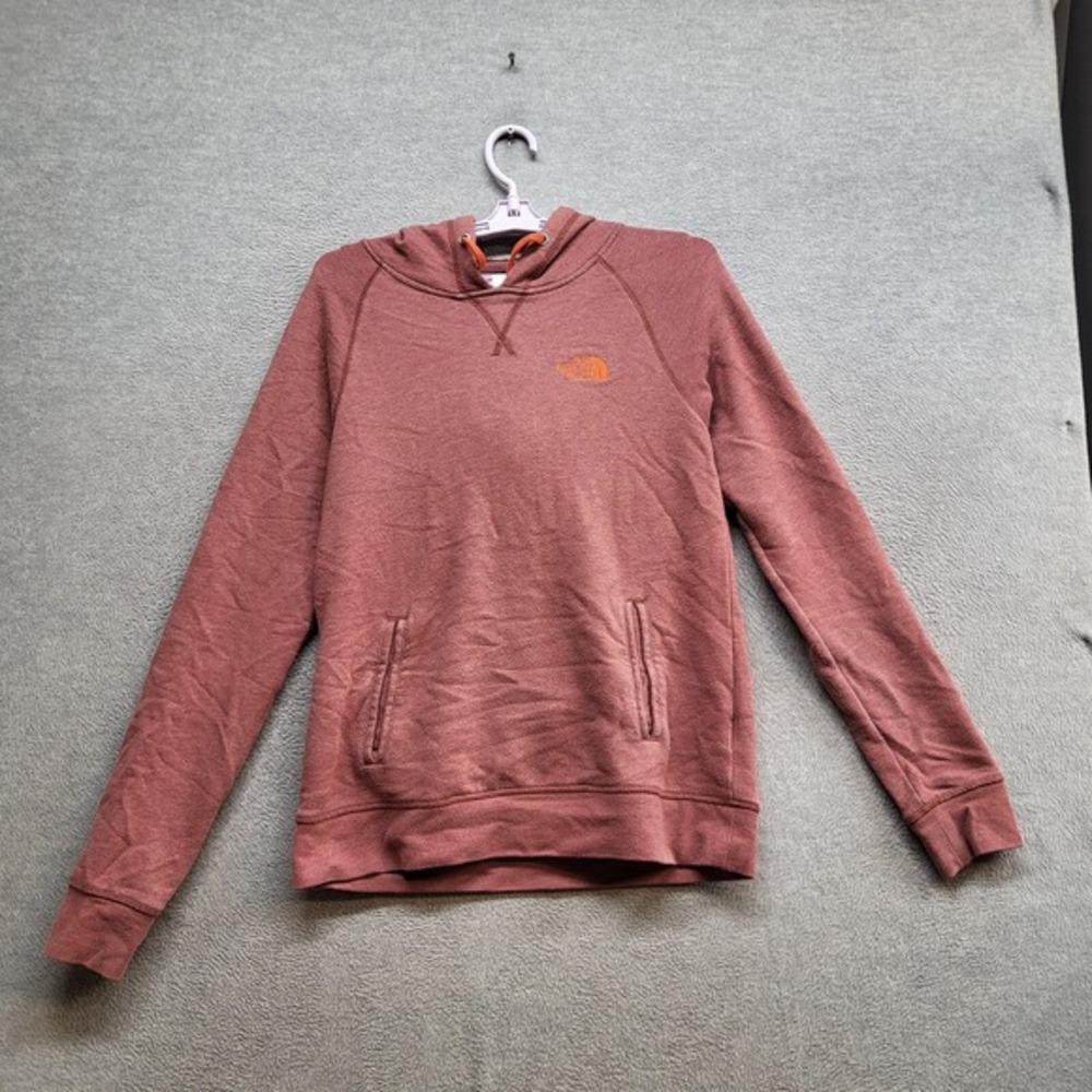 The North Face Women Sweatshirt‎ Medium Red Hoodie Logo Embroidered Pullover